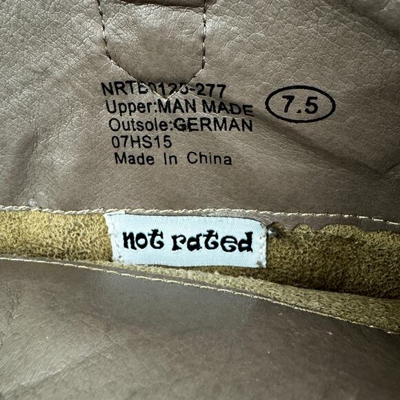 Not Rated Tualamne Western Cowgirl Vegan Leather Tall Riding Boots Women's 7.5 - Picture 10 of 12